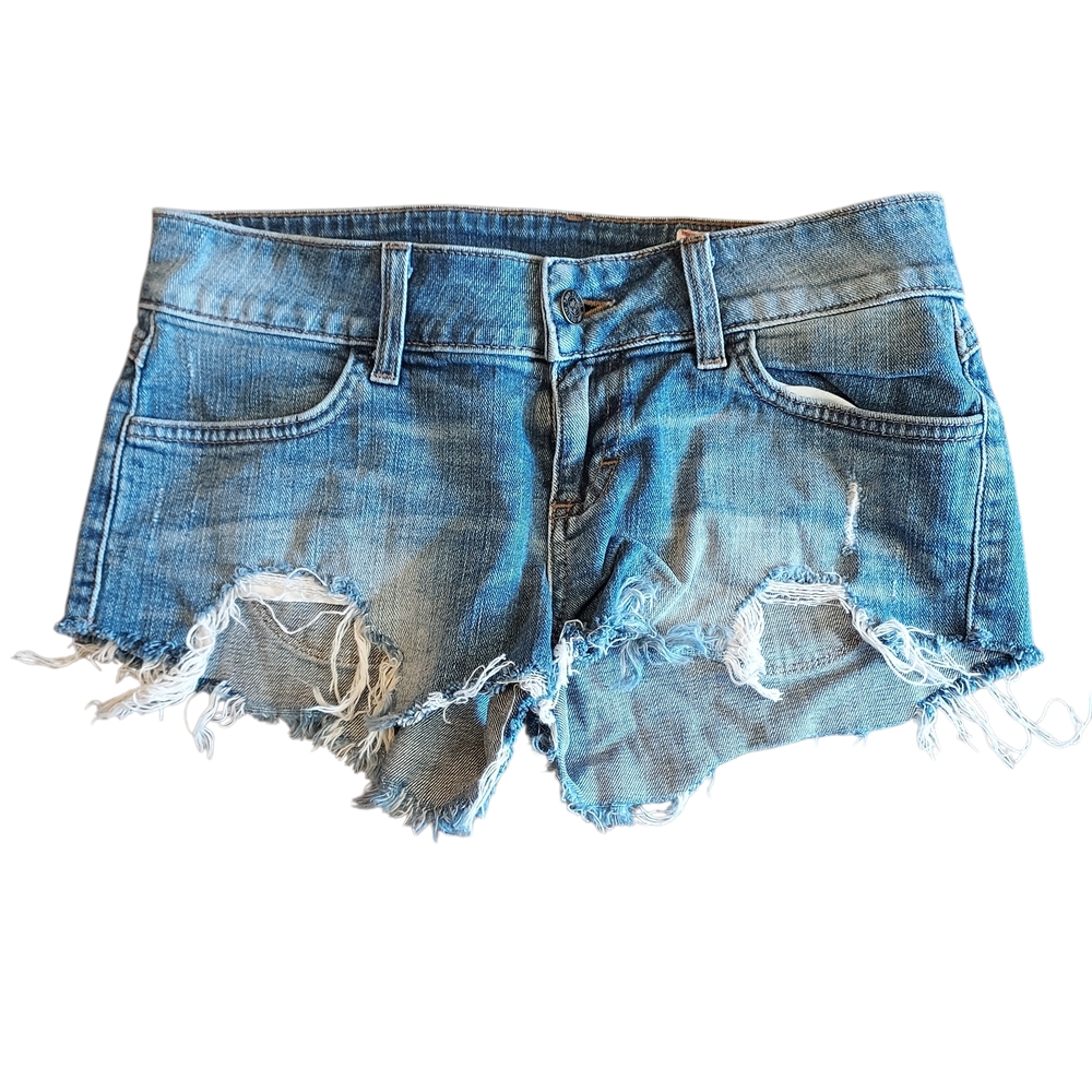 Siwy Frayed Light Blue Denim Cutoff Shorts